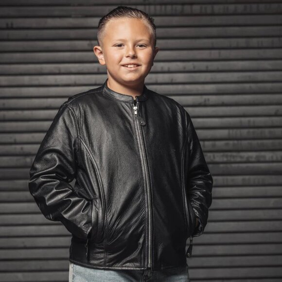 Bambino - Kid's Leather Jacket - Picture 6 of 7